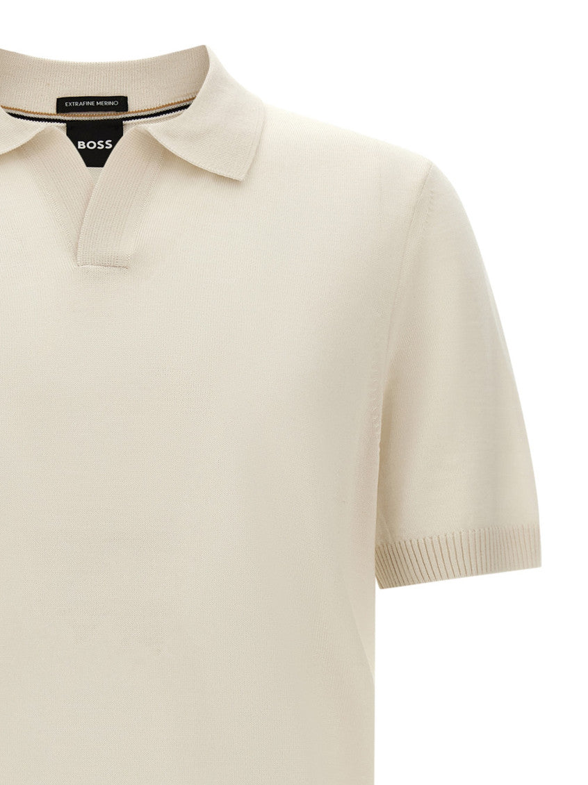 White Regular Polo Sweater 3