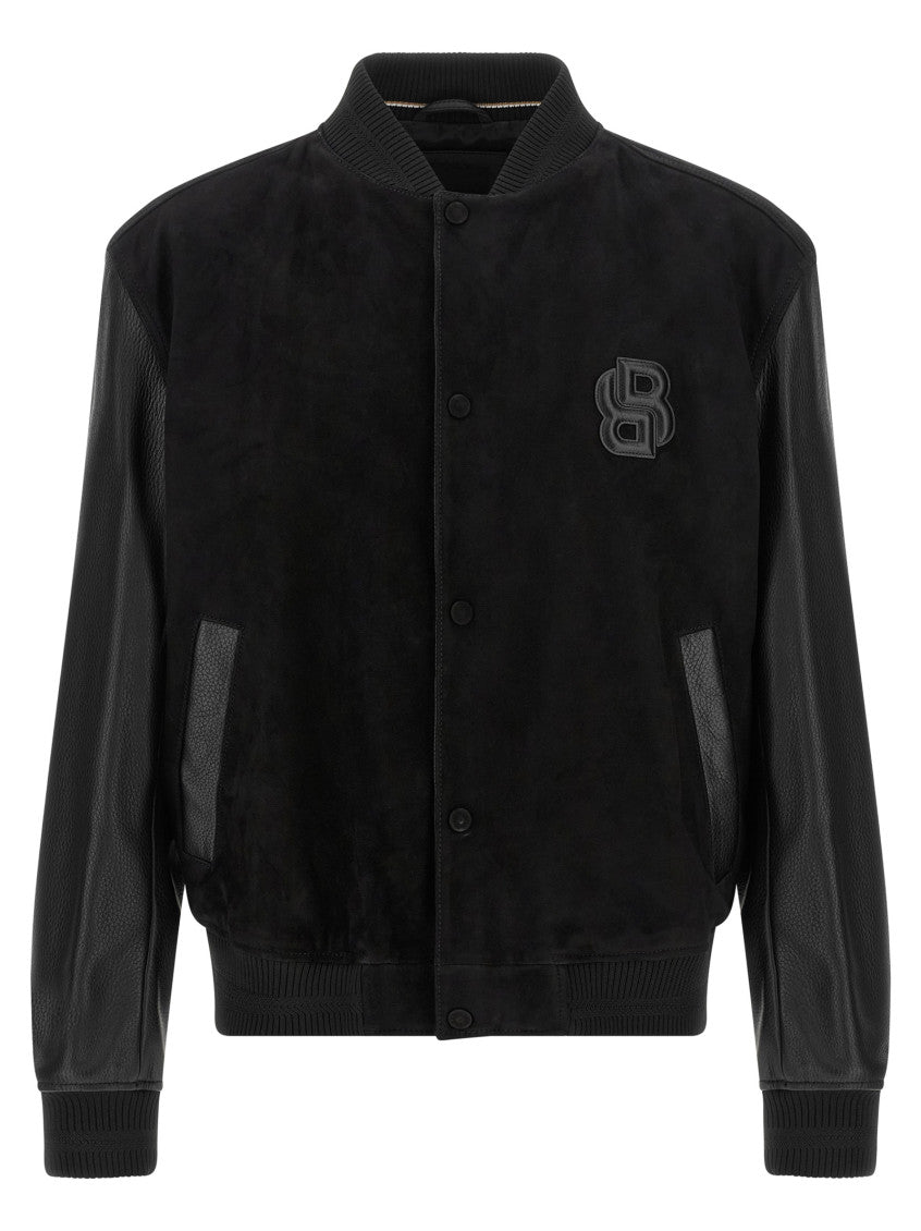 Black Logo Bomber Jacket 1