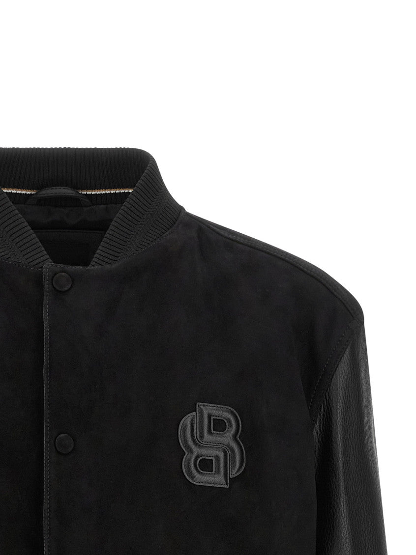 Black Logo Bomber Jacket 3