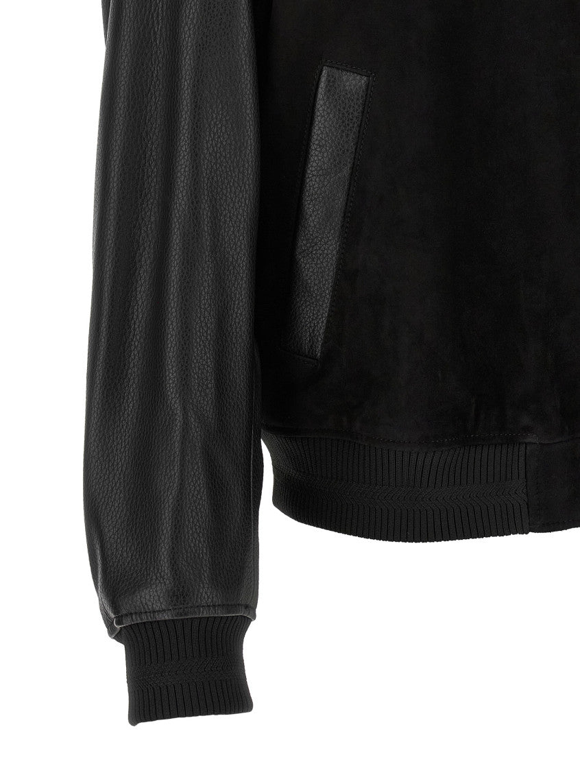 Black Logo Bomber Jacket 4