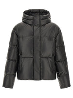 Black Quilted Hood Jacket 1