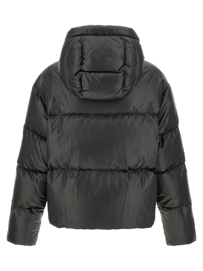Black Quilted Hood Jacket 2