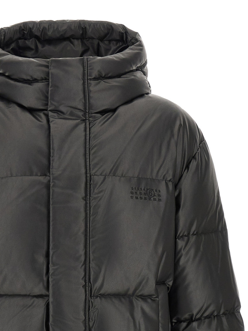 Black Quilted Hood Jacket 3