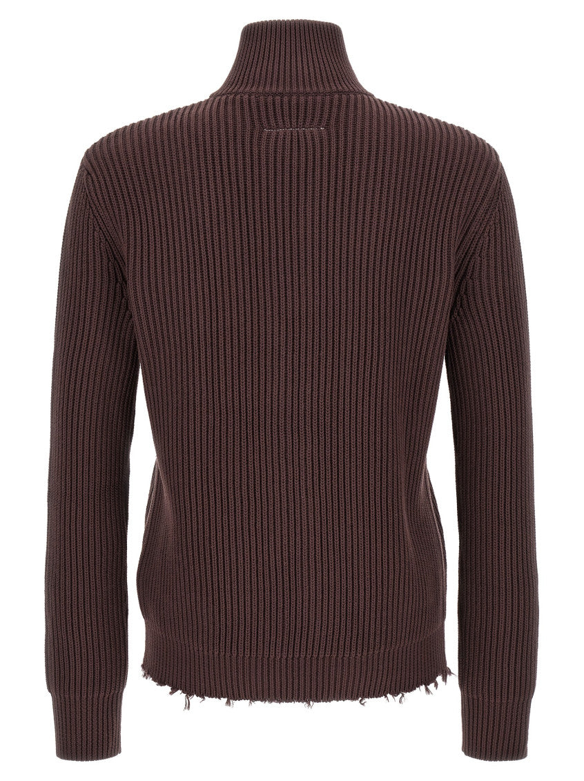 Brown Knitted Turtle Neck Sweater 2