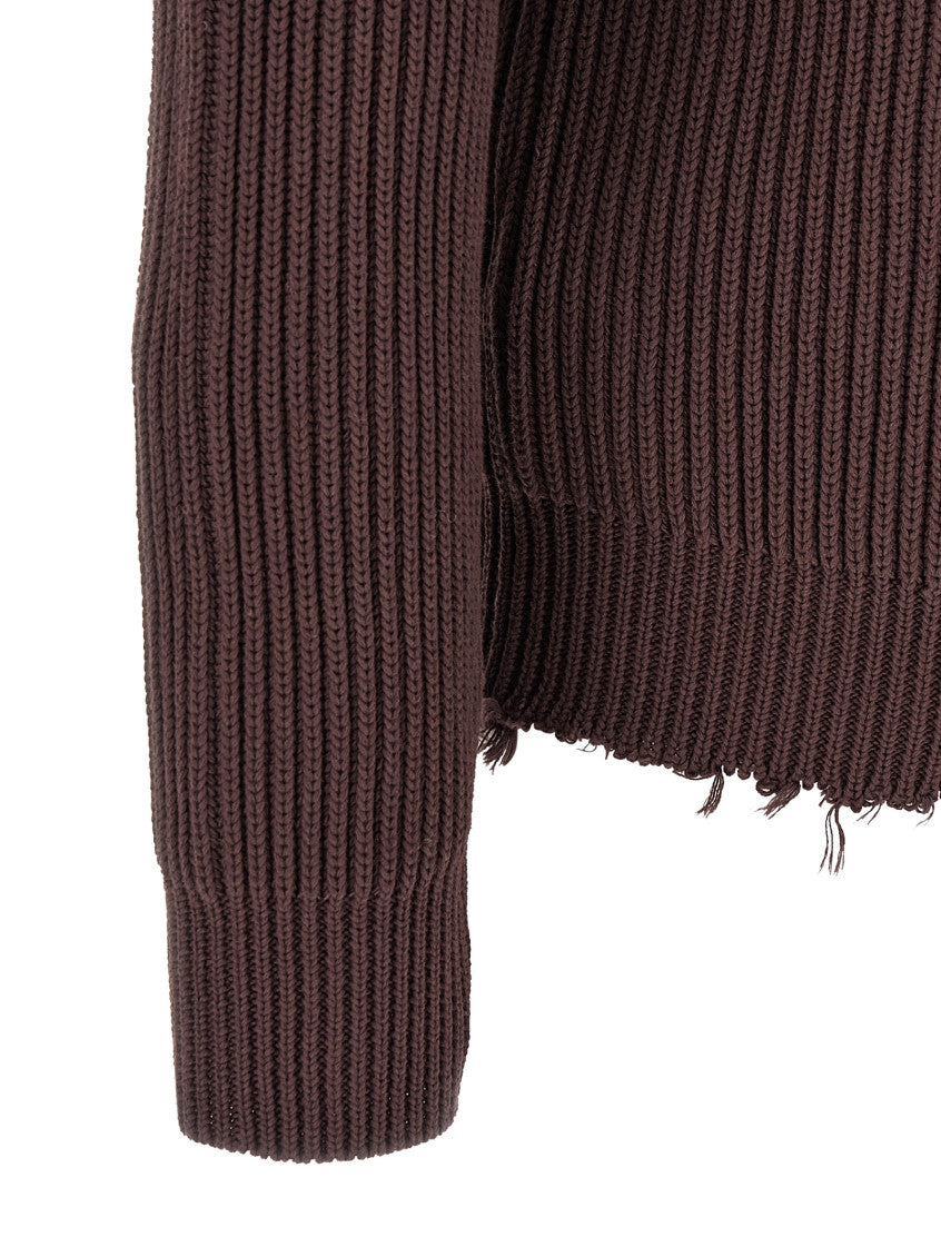 Brown Knitted Turtle Neck Sweater 4