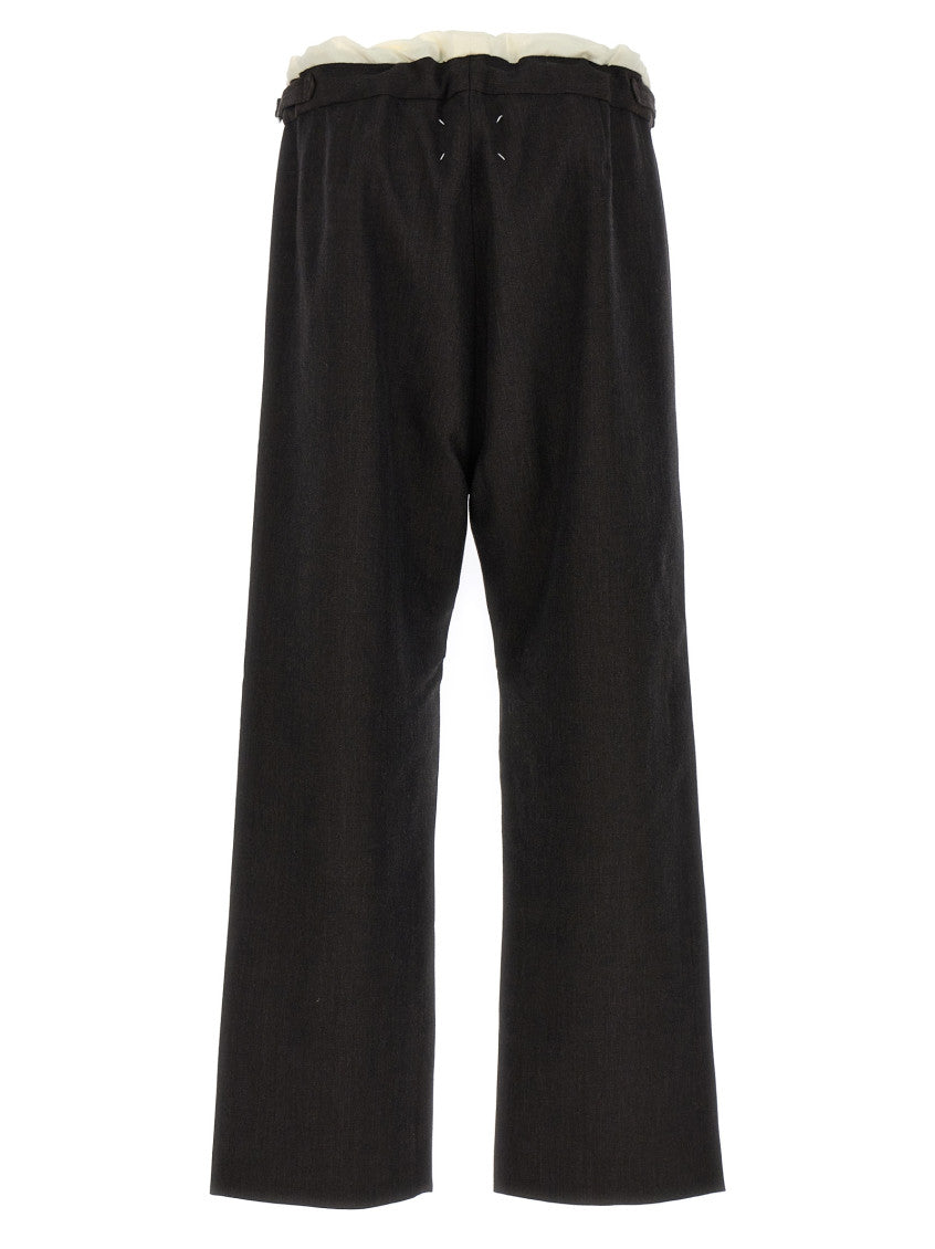Dark Brown Straight Pants 2
