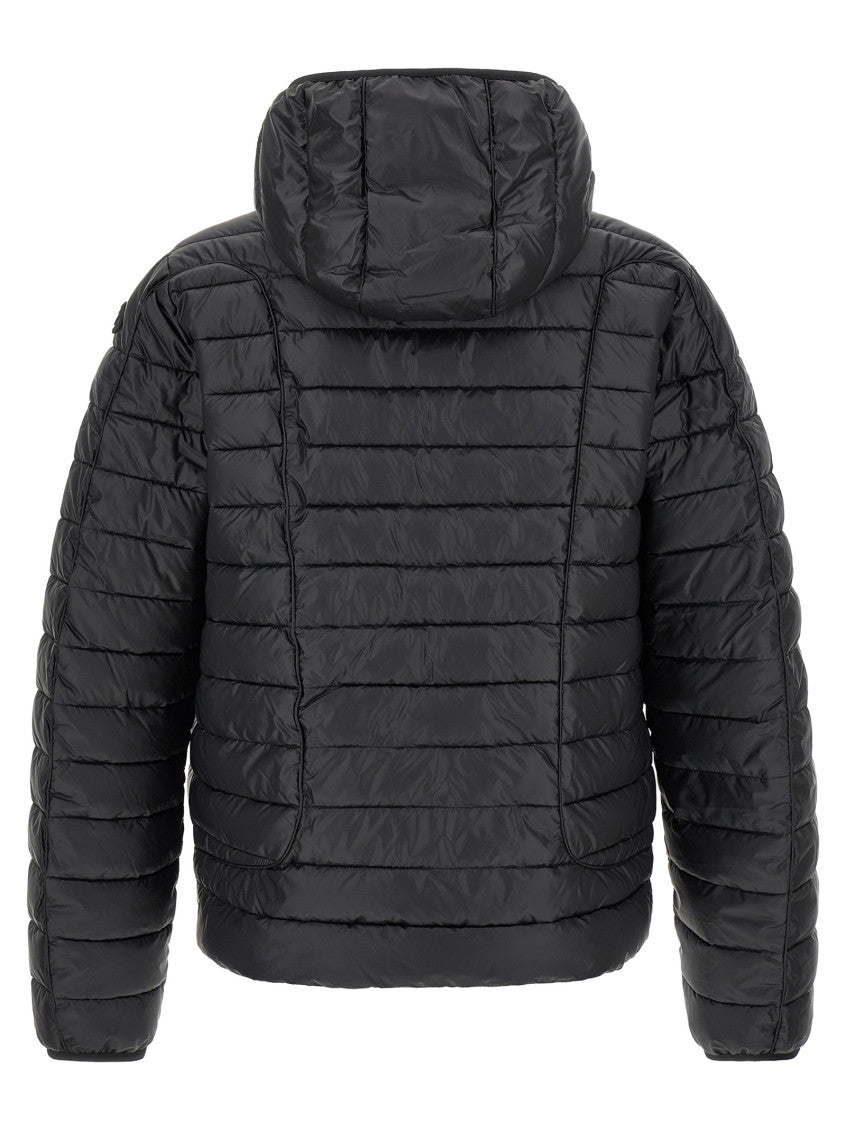 Black Quilted Hood Jacket 2