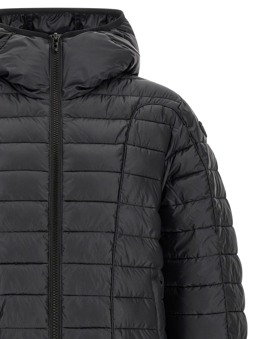 Black Quilted Hood Jacket 3
