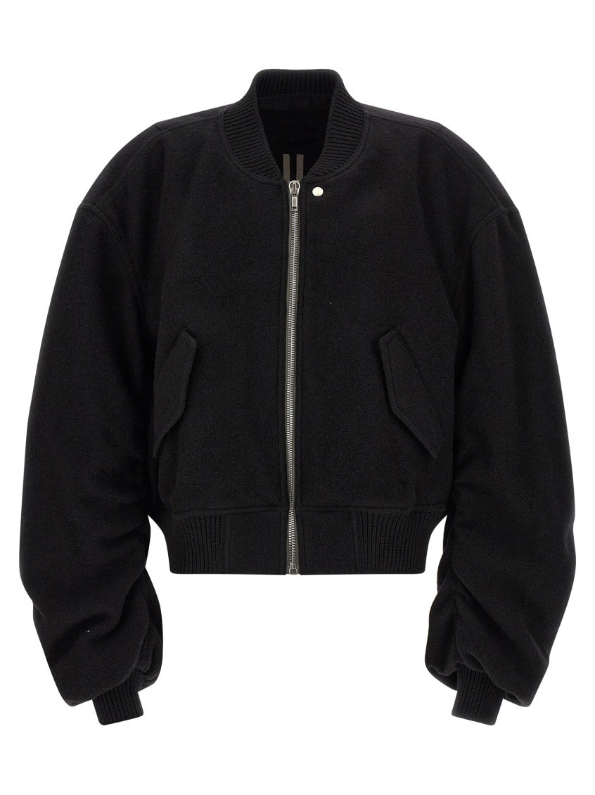 Black Solid Wool Jacket 1