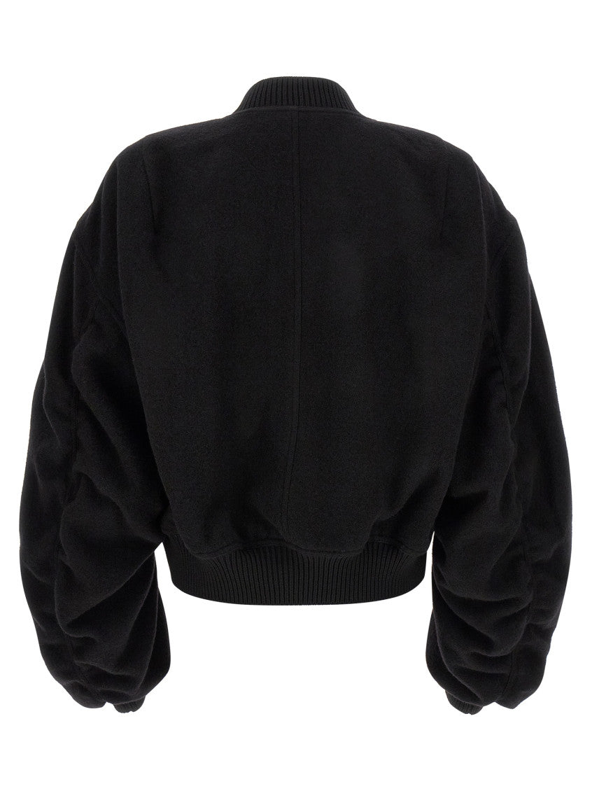 Black Solid Wool Jacket 2