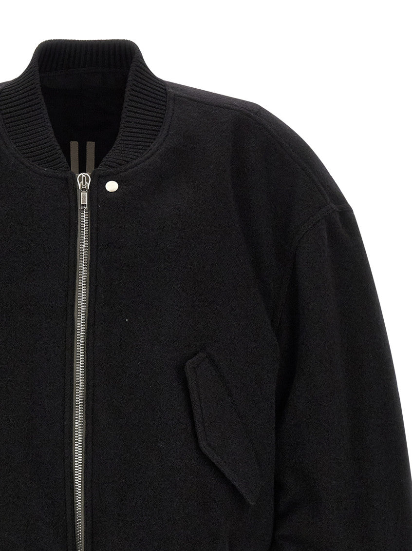 Black Solid Wool Jacket 3