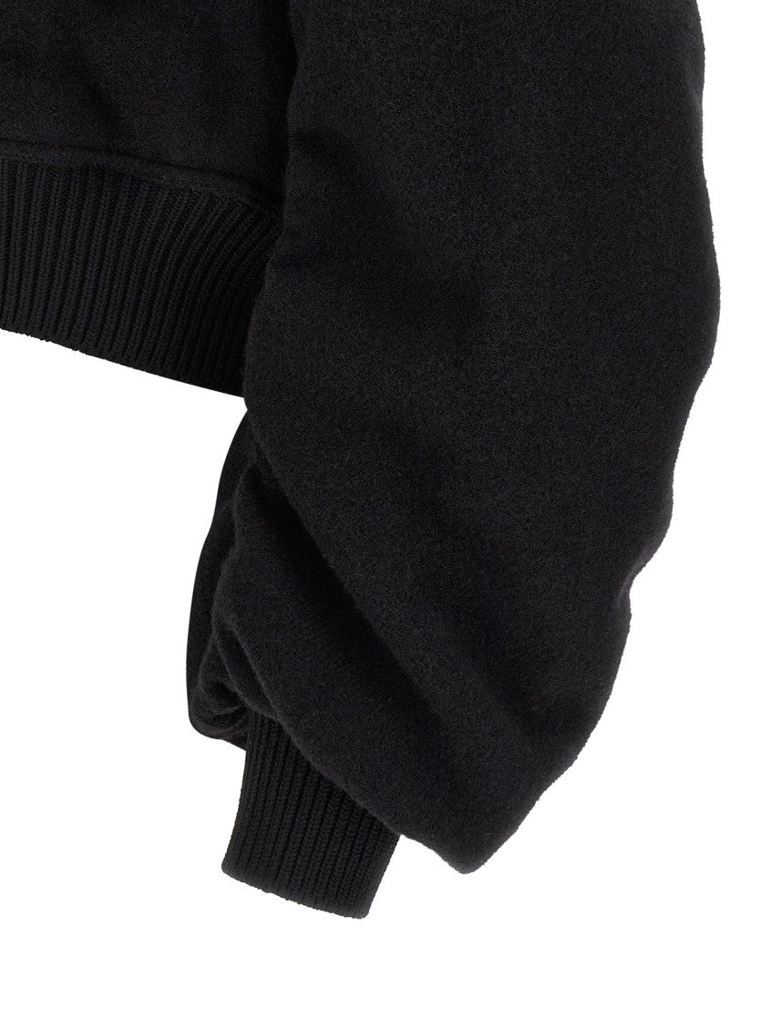 Black Solid Wool Jacket 4
