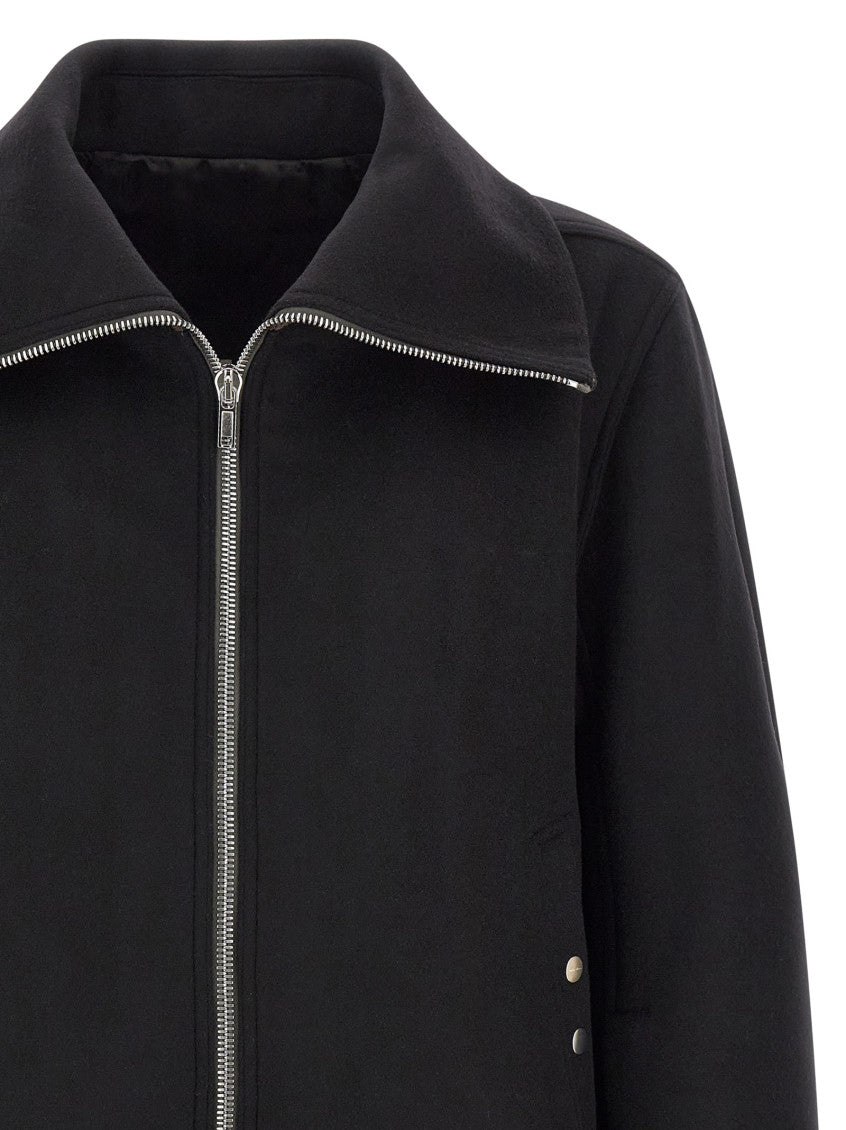 Black Solid Wool Jacket 3