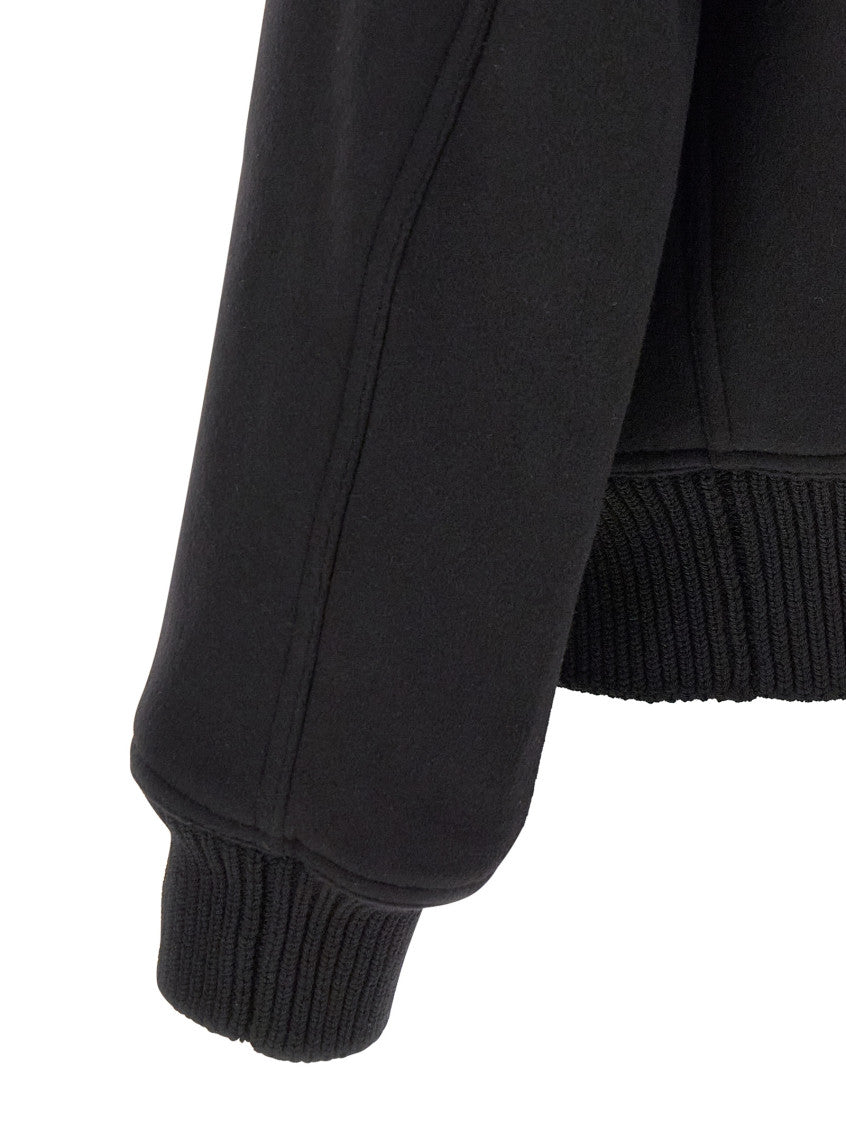 Black Solid Wool Jacket 4