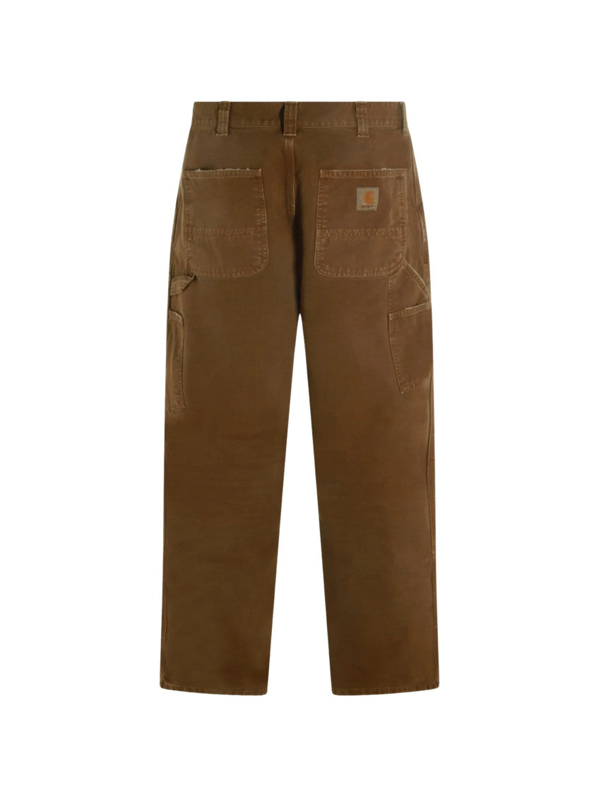 Brown Flat Front Trousers 2