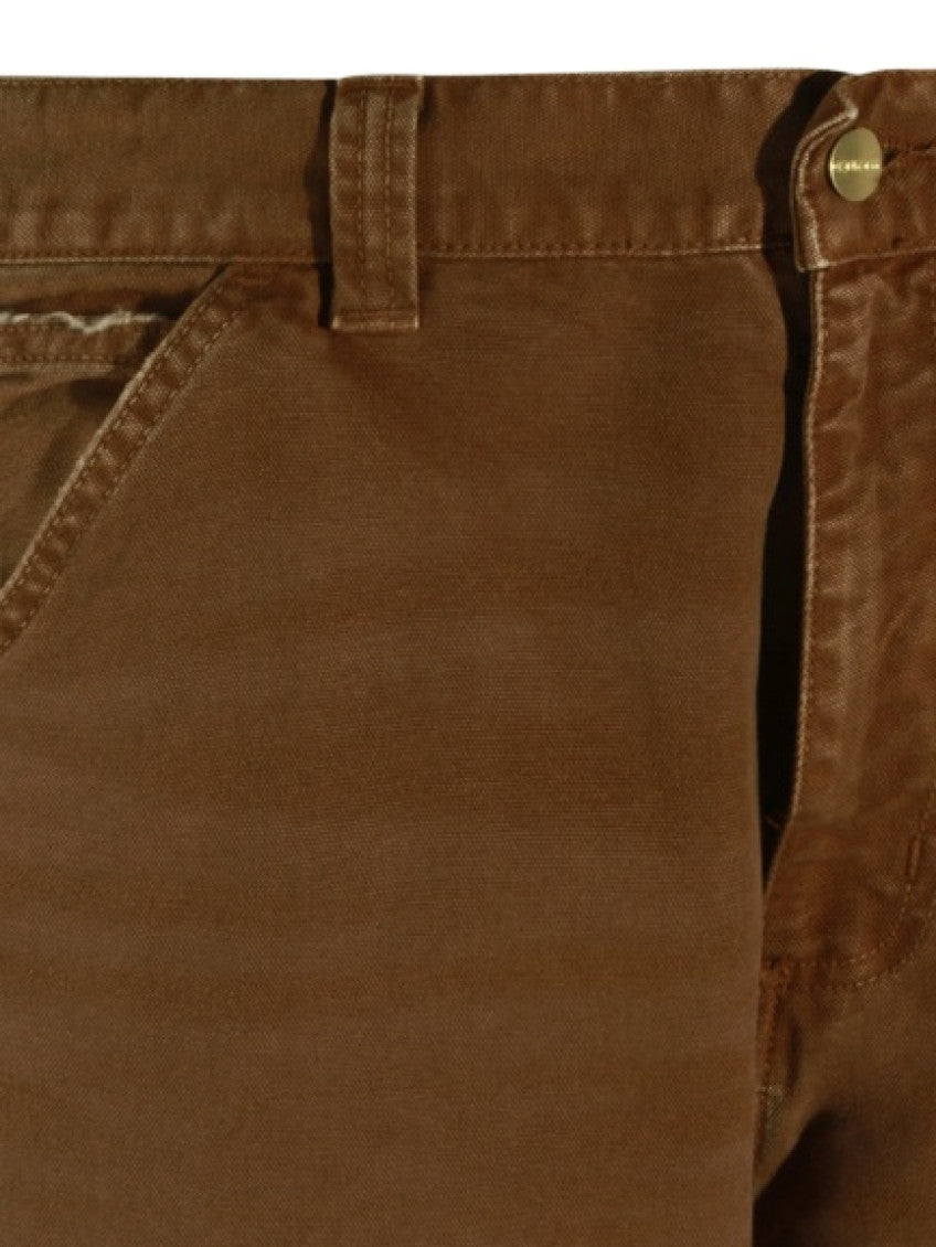 Brown Flat Front Trousers 3