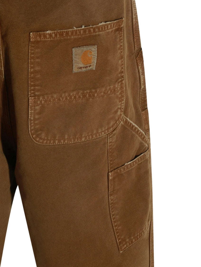Brown Flat Front Trousers 4