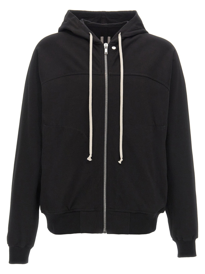 Black Solid Hooded Sweatshirt 1
