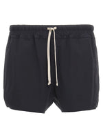 Black Solid Swim Shorts 1