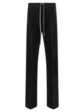 Black Straight Drawstring Pants 1