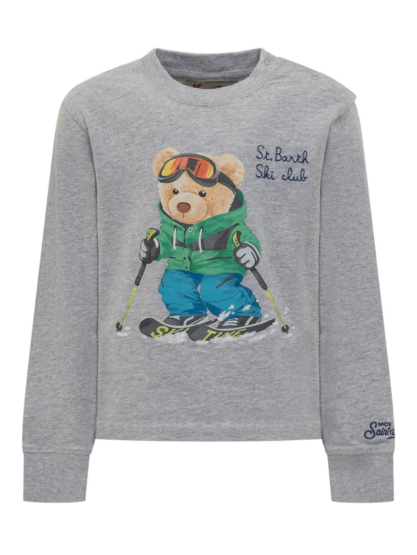 Girls Grey Graphic T-Shirt 1