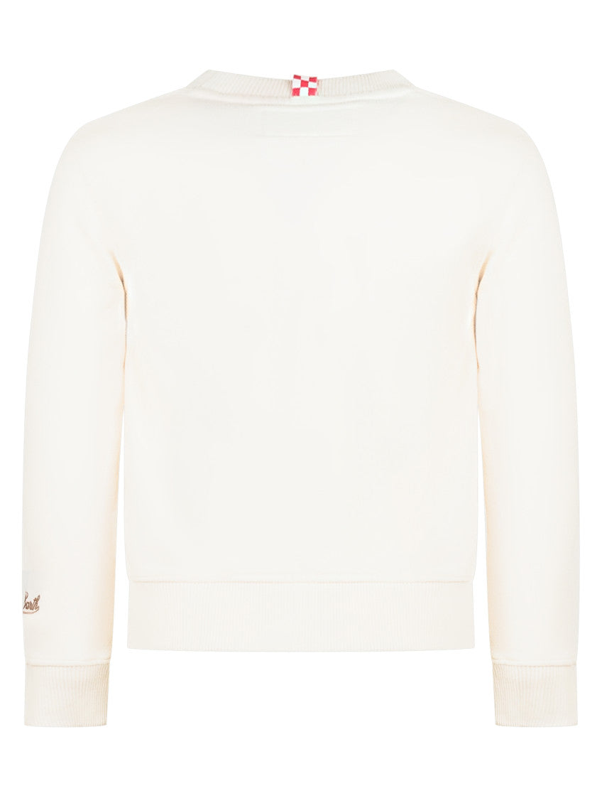 Girls White Graphic Sweatshirt 2