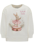 Girl White Graphic Sweatshirt 1