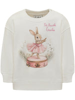 Girl White Graphic Sweatshirt 1