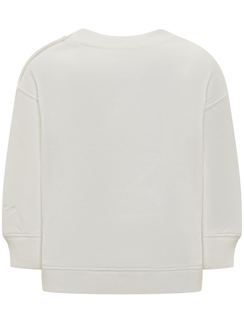 Girl White Graphic Sweatshirt 2