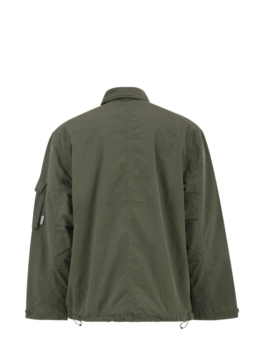 Olive Shirt Collar Jacket 2