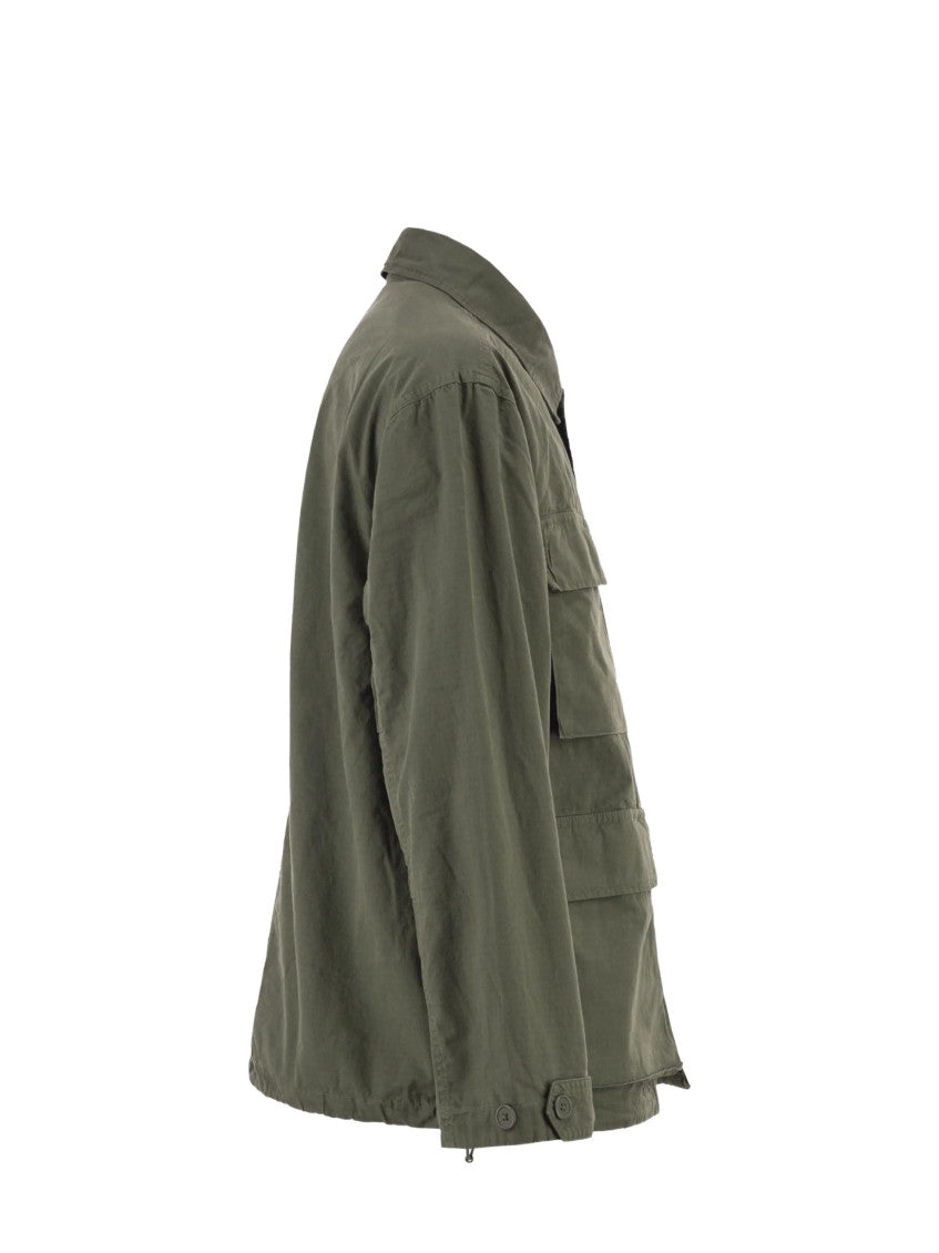 Olive Shirt Collar Jacket 3
