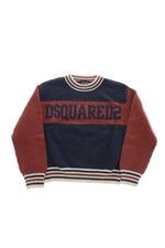 Boys Brown Color Block Sweater 1