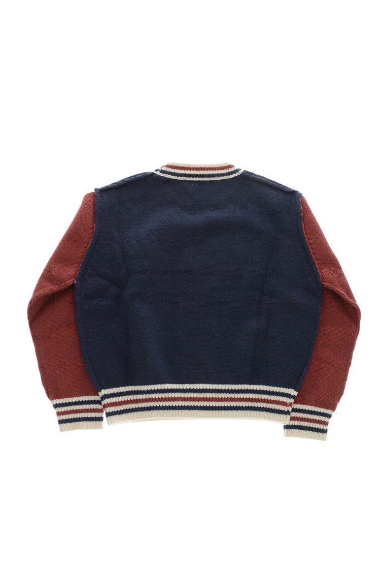 Boys Brown Color Block Sweater 2