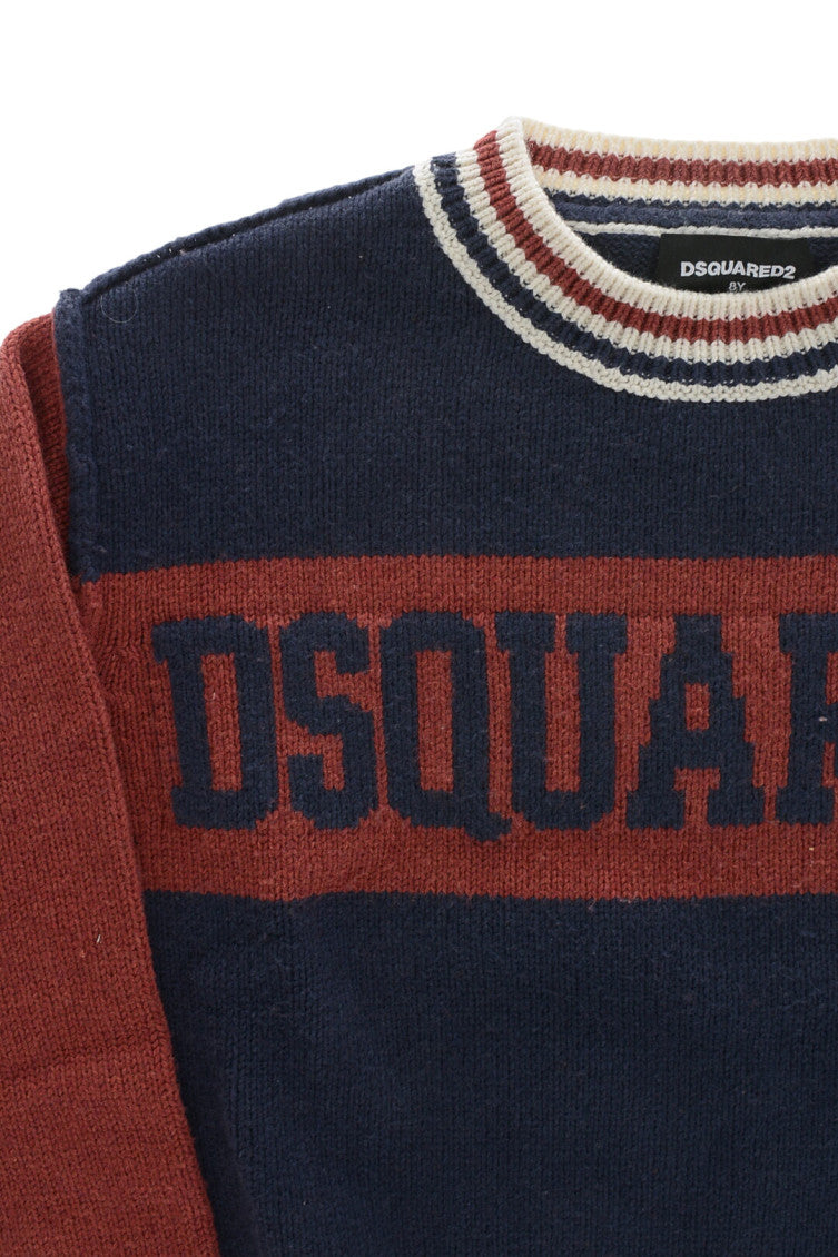 Boys Brown Color Block Sweater 3