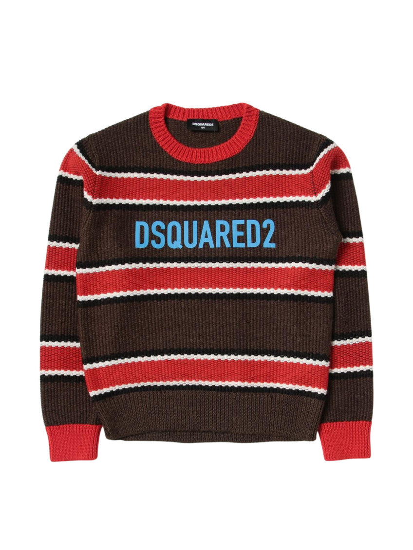 Boys Multi Color Stripes Sweater 1