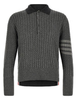 Grey Textured Shirt Collar Polo 1