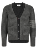 Grey Knitted V-Neck Cardigan 1