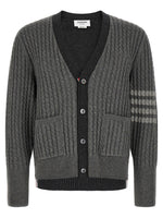 Grey Knitted V-Neck Cardigan 1