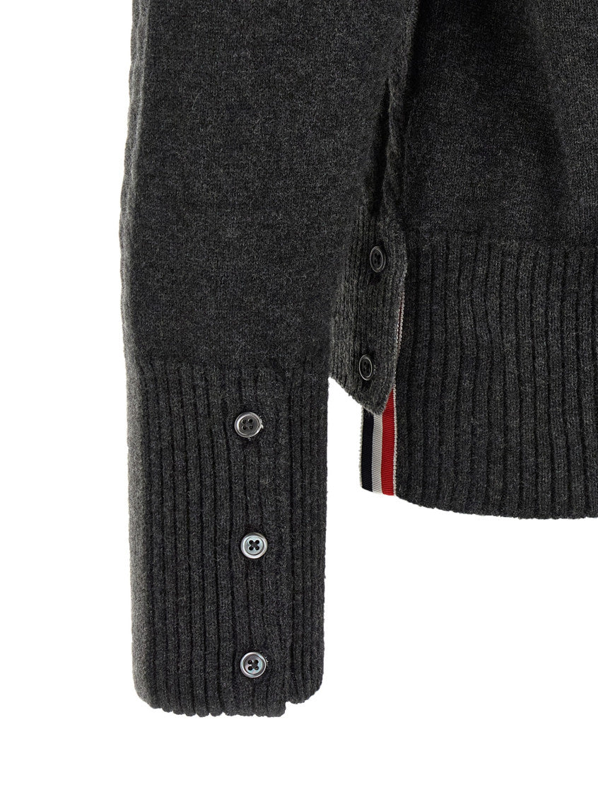 Grey Knitted V-Neck Cardigan 4