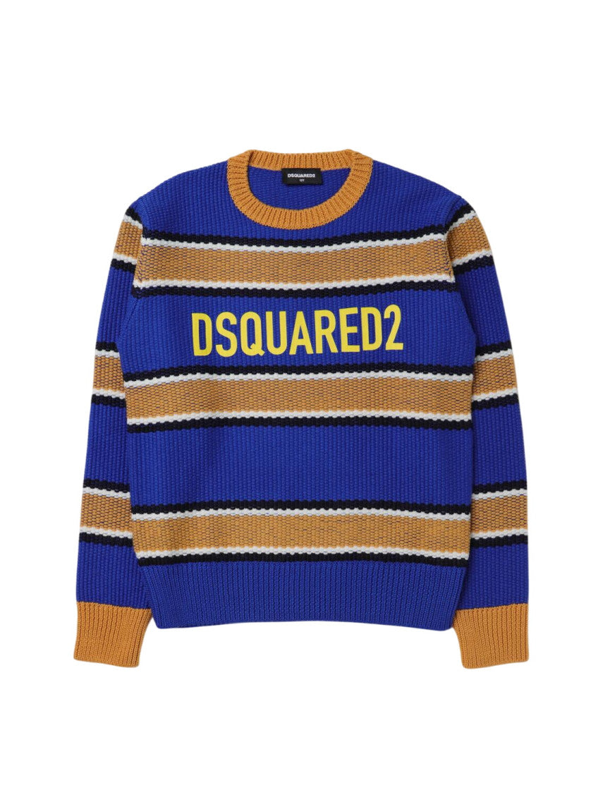 Boys Blue Stripes Sweater 1