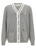 Grey Knitted V-Neck Cardigan 1