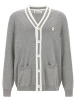Grey Knitted V-Neck Cardigan 1