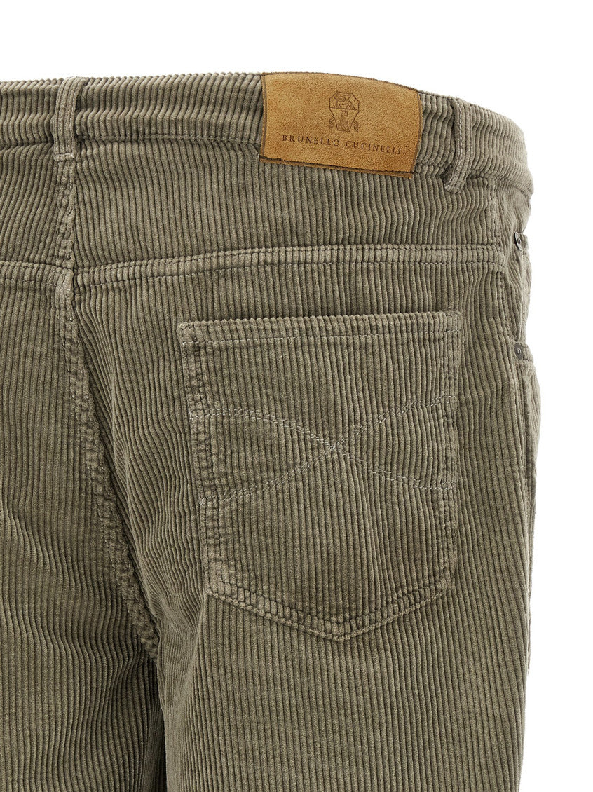 Green Straight Flat Front Pants 4