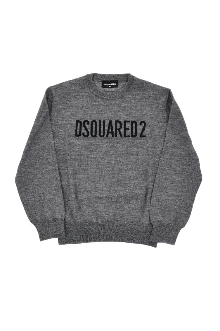Boys Grey Logo Sweater 1
