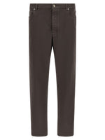 Brown Straight Mid Rise Jeans 1
