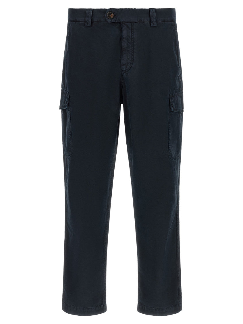 Blue Straight Cargo Pants 1