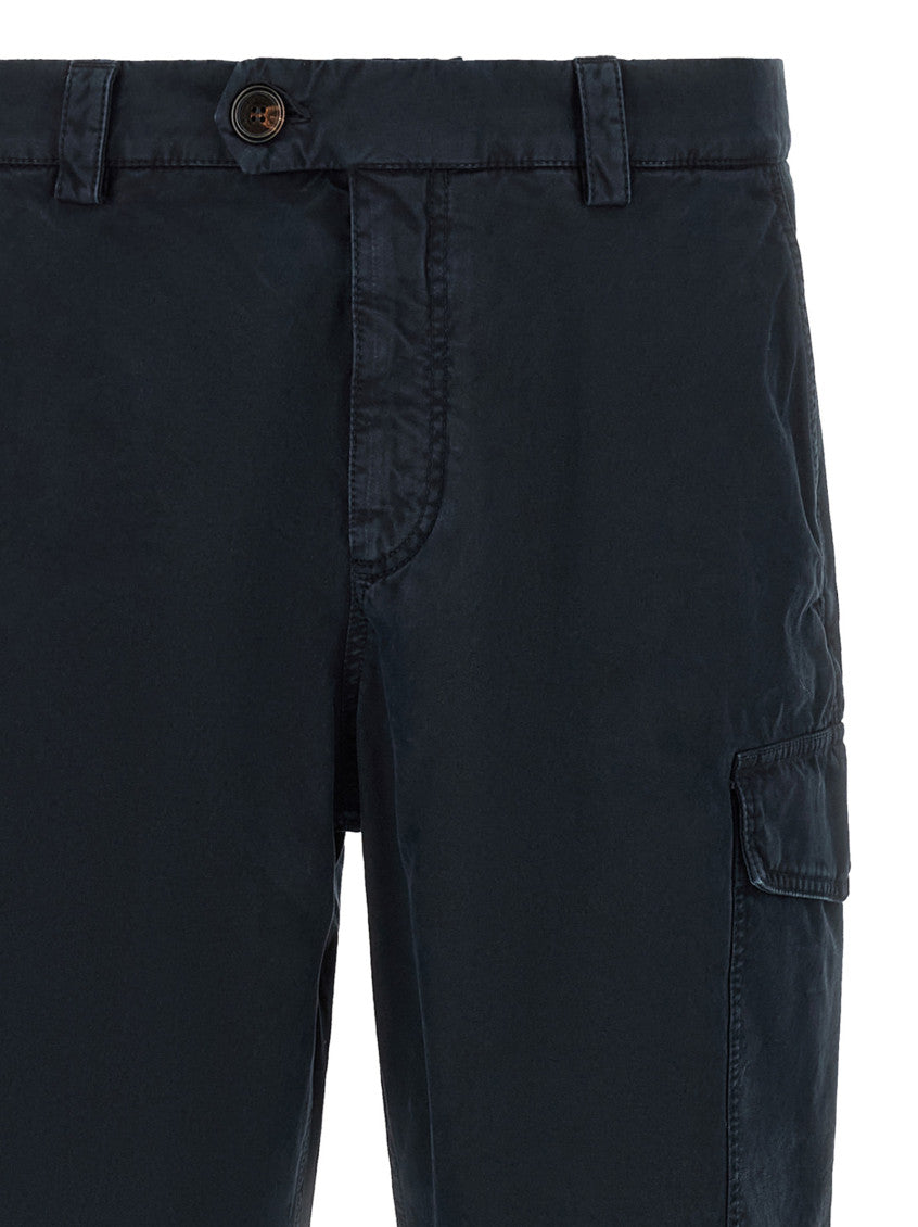 Blue Straight Cargo Pants 3