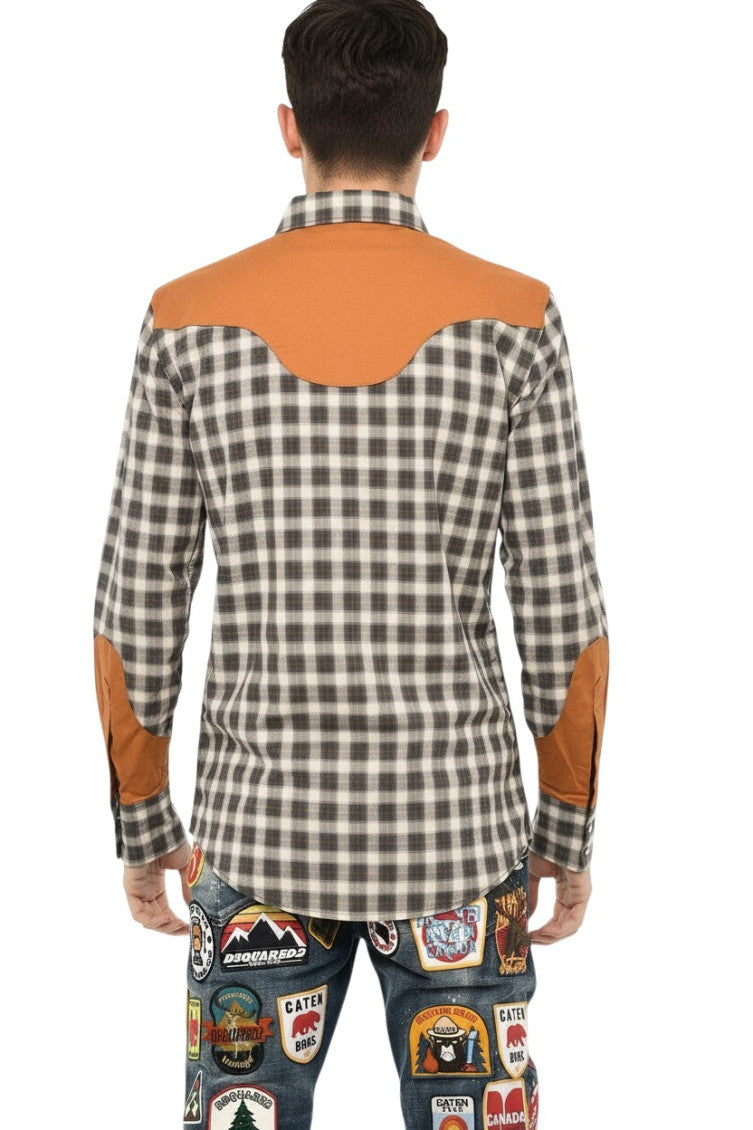 Dark Grey Check Shirt 2