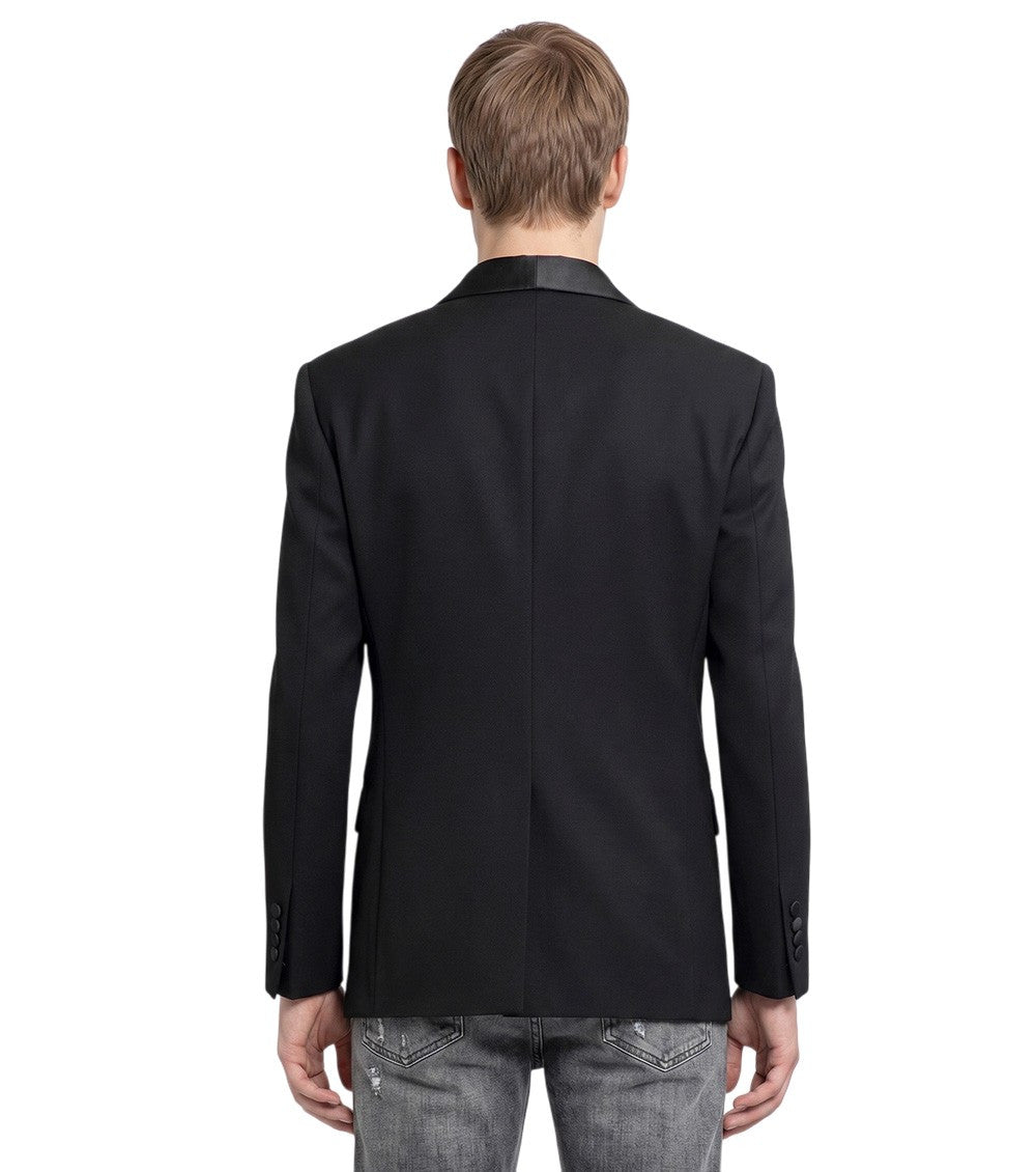 Black Shawl Lapel Blazer 2
