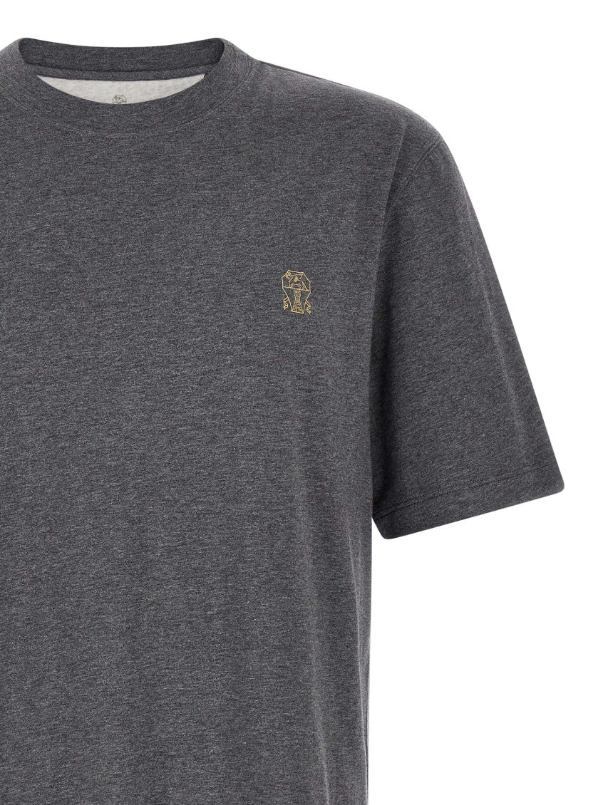 Grey Logo Crew Neck T-Shirt 3
